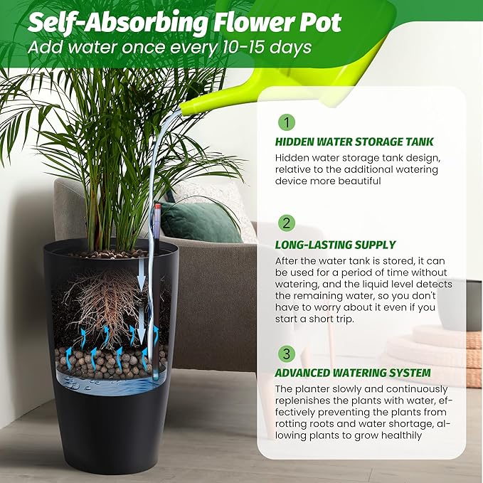 GarveeLife Set of 2 Tall Planters - Image 7
