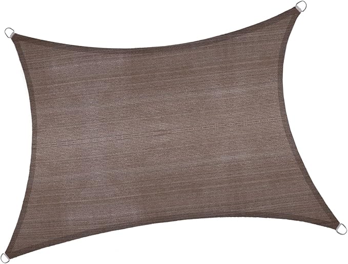 LOVE STORY 6.5/10/12/13/1416/20 Rectangle Brown Sun Shade Sail Canopy UV Block - Image 7