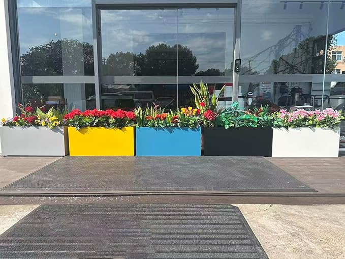 40" L x 16" W x 18" H Metal Large Rectangular Planter - Image 4