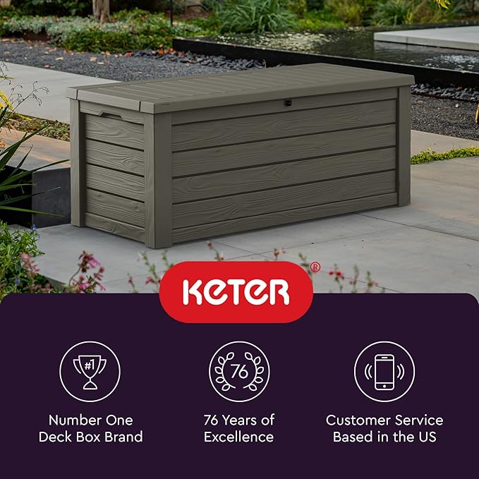 Keter Westwood 150 Gallon Resin Large Outdoor Storage Box - Image 8