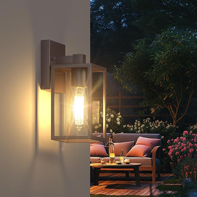 Oil Rubbed Bronze Outdoor Front Porch Light Fixture Wall Mount, LED Exterior - Image 8