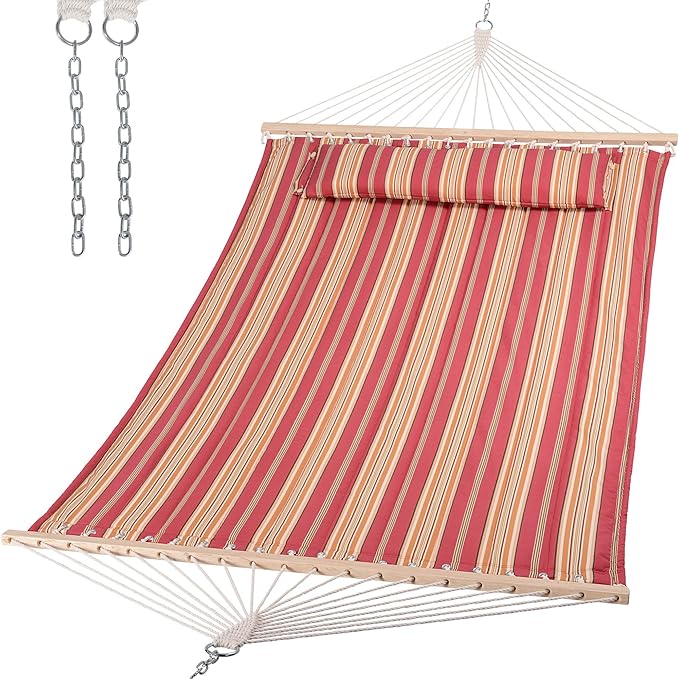 SUNCREAT Double Hammock Quilted Fabric Swing by SUNCREAT