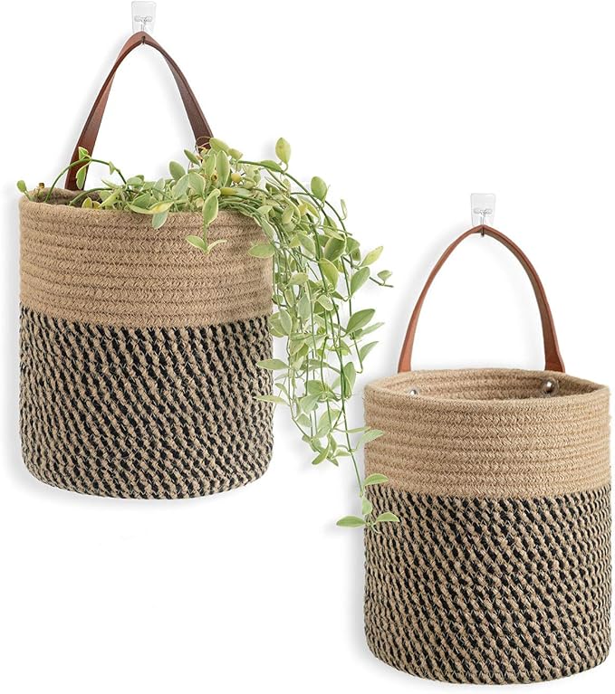 Goodpick 2pack Jute Rope Hanging Basket by Goodpick