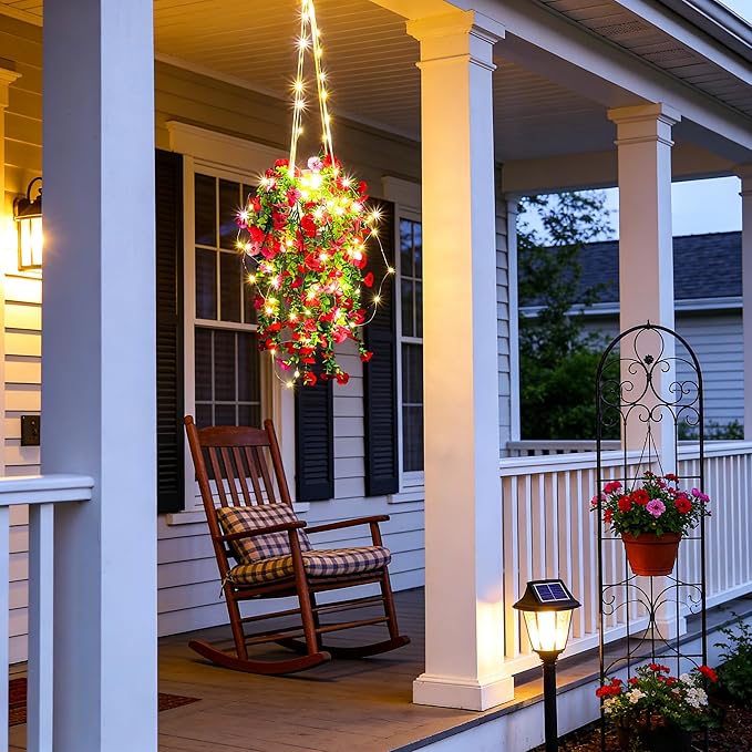 Comtelek Artificial Flowers for Outdoors Fake Hanging Plants - Image 2