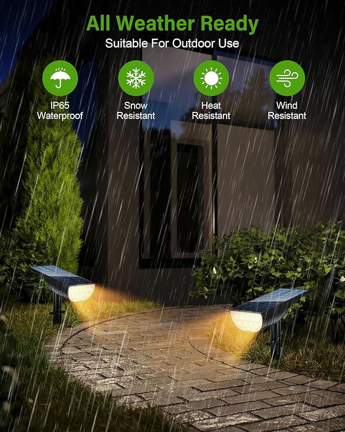 Solar SpotLights Outdoor Waterproof, Solar Lights Outdoor IP65 Waterproof - Image 5