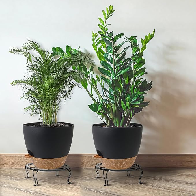 12inch 2Pack Large Self Watering Planters, Plastic Plant Pots - Image 6