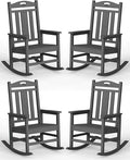 Ciokea Oversized Outdoor Rocking Chairs Set of 4, 380lbs Heavy-Duty Large Patio by CIOKEA