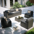 Aoxun Patio Furniture Set, 7 Piece Outdoor Sectional Sofas by Aoxun