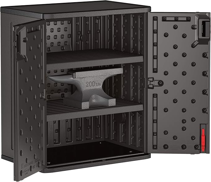 Suncast Heavy-Duty Resin Outdoor Storage Cabinet, Made in The USA - Image 4
