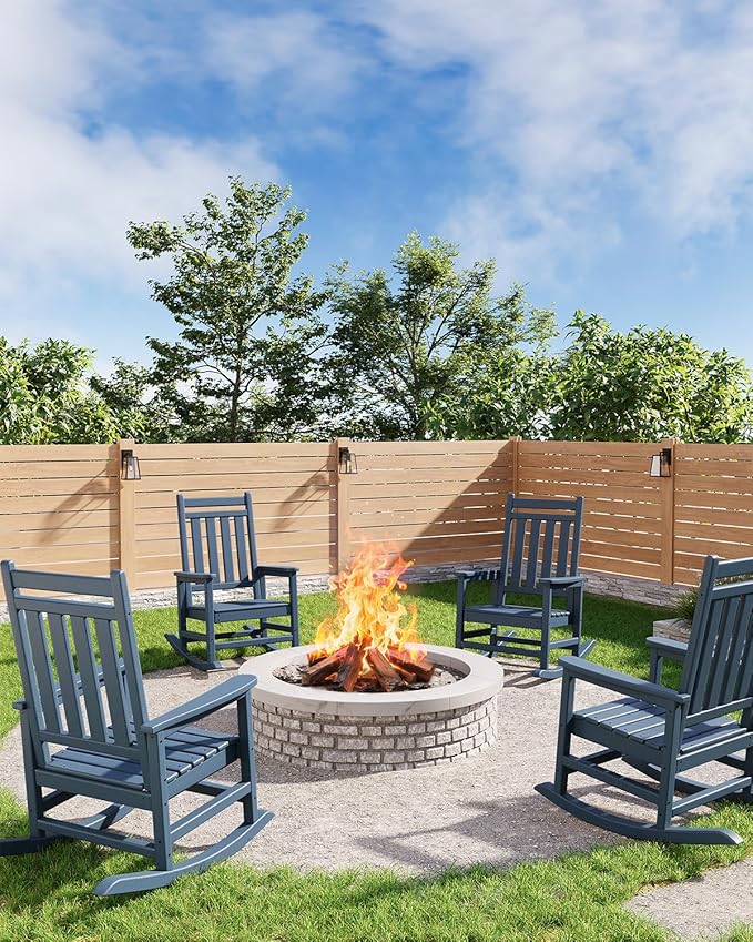 GarveeLife Poly Lumber Rocking Chair Outdoor - Image 5
