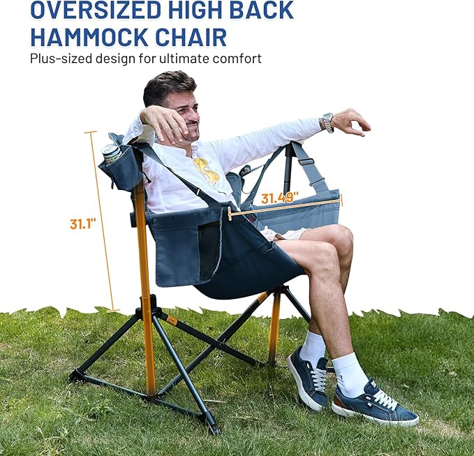 TIMBER RIDGE Hammock Camping Chair, Oversized Swinging Hammock Chair - Image 3