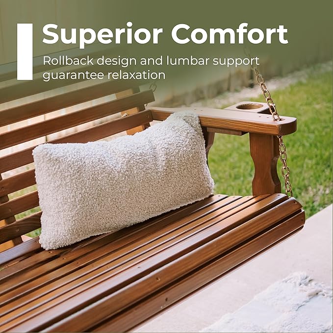 Amish Casual 6 Foot Roll Back Porch Swing - Image 5