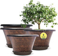 Quarut 12 Inch Pots for Plants, 4 Pack Large Flower Pots by Quarut