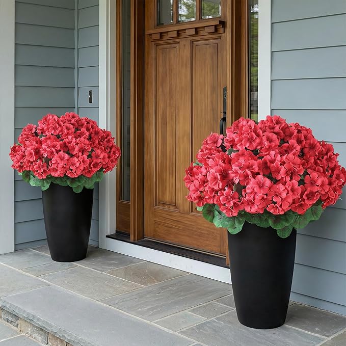 2 Pack Artificial Geranium Flowers Topitary Trees - Image 7