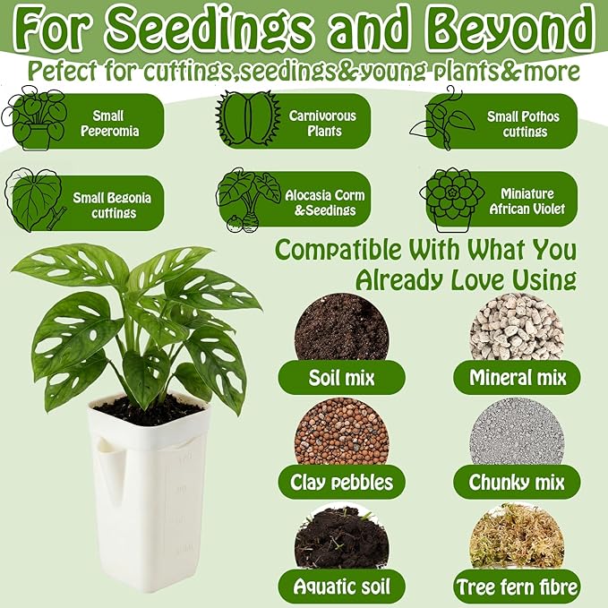 LemonRoad 20 Pack 2" Small Self Watering Pots - Image 5