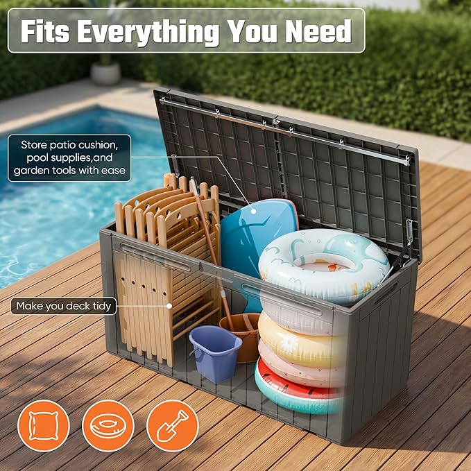 Greesum 110 Gallon Outdoor Storage Box - Image 3