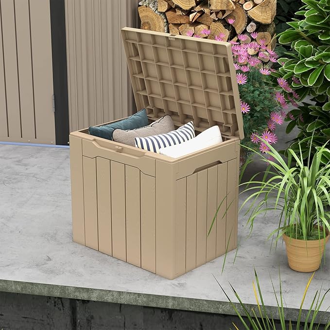 Patiowell 30 Gallon Resin Deck Box, Outdoor Storage Box - Image 2
