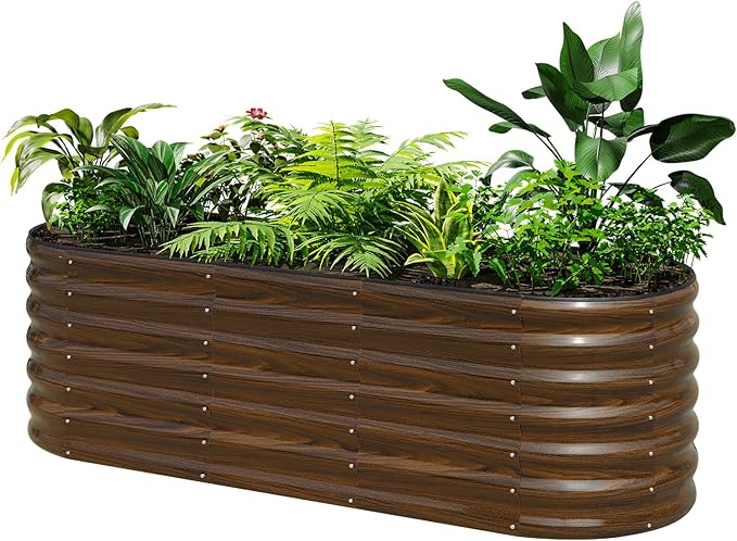 SnugNiture Galvanized Steel Raised Garden Bed Kit, Flowers and Fruits by snugniture