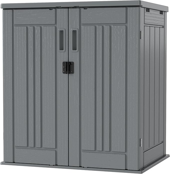EHHLY Heavy Duty Small Storage Cabinet Outdoor Weatherproof, 14 Cuft Garage - Image 7