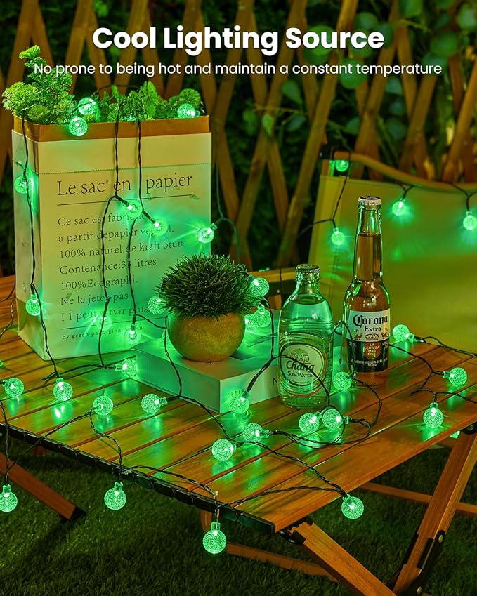 Brightown Solar String Lights Outdoor 120 LED 72 Ft Total, Solar Powered Patio - Image 7