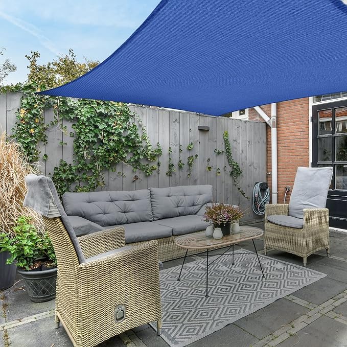AsterOutdoor Sun Shade Sail Rectangle 16' x 20' UV Block Canopy - Image 8