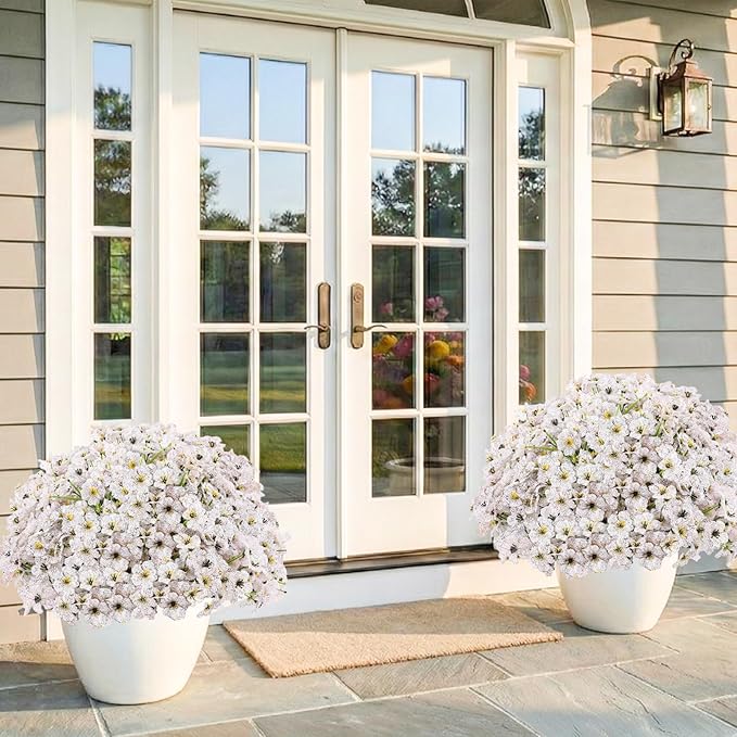 22 Pack Artificial Flowers Outdoor Fake Plants, Faux Flowers UV Resistant - Image 8