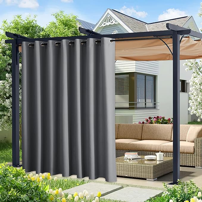 NICETOWN Canvas Outdoor Curtains Extra Wide by NICETOWN