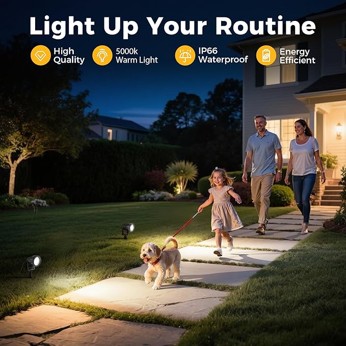 L LOHAS LED 5W Dusk to Dawn Outdoor Lighting, Auto On/Off 6000K Landscape - Image 6