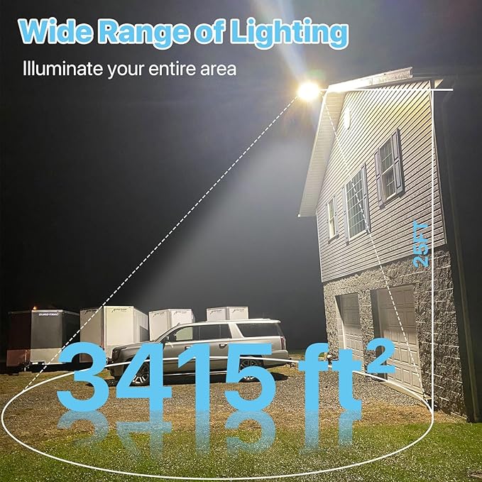 HYPERLITE Parking Lot Light 200W: 30000LM 5000K LED Parking Lot Lights Outdoor - Image 3