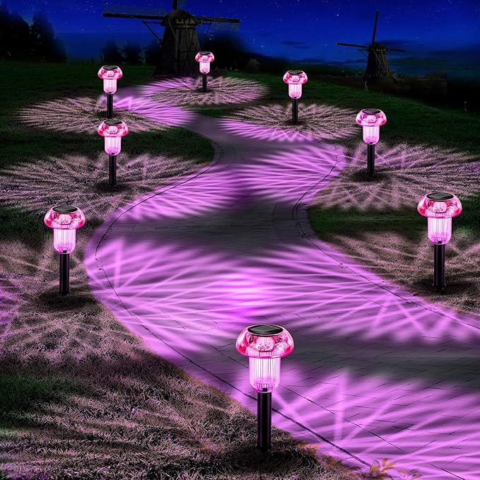 Easter Solar Pathway Lights Outdoor Decorative 4 Pack, Valentines Day Halloween - Image 7
