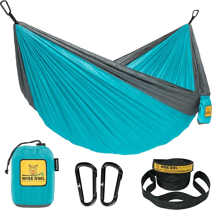 Wise Owl Outfitters Camping Hammock – 500lbs Portable Hammock by WiseOwlOutfitters