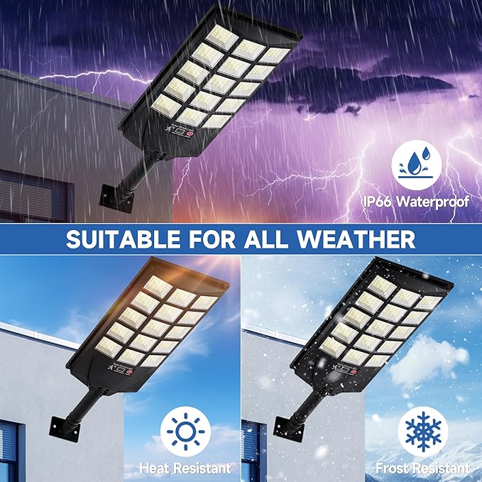Solar Lights Outdoor Waterproof, Dusk to Dawn Solar Street Light - Image 4