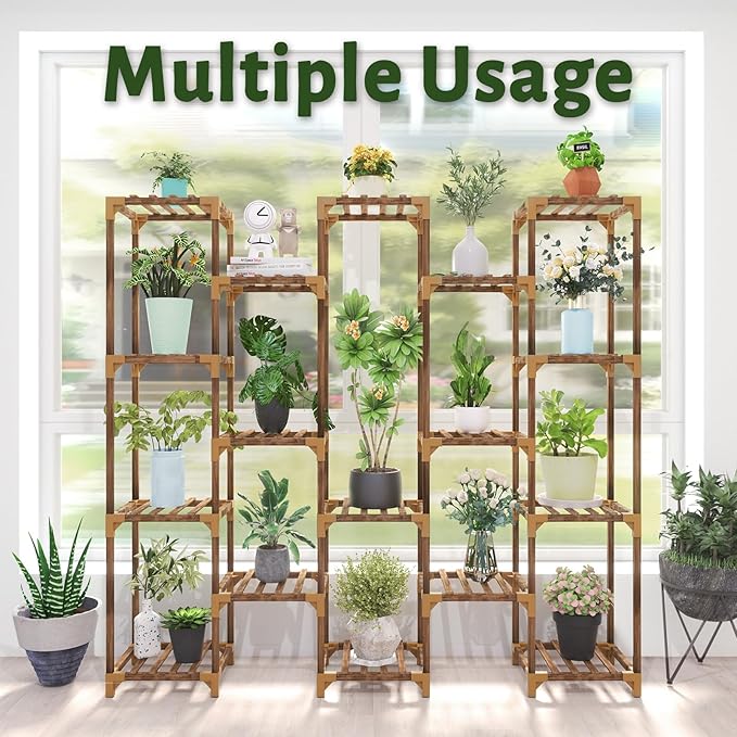 Uneedem Plant Stand Indoor Outdoor, Tall Plant Shelf - Image 3