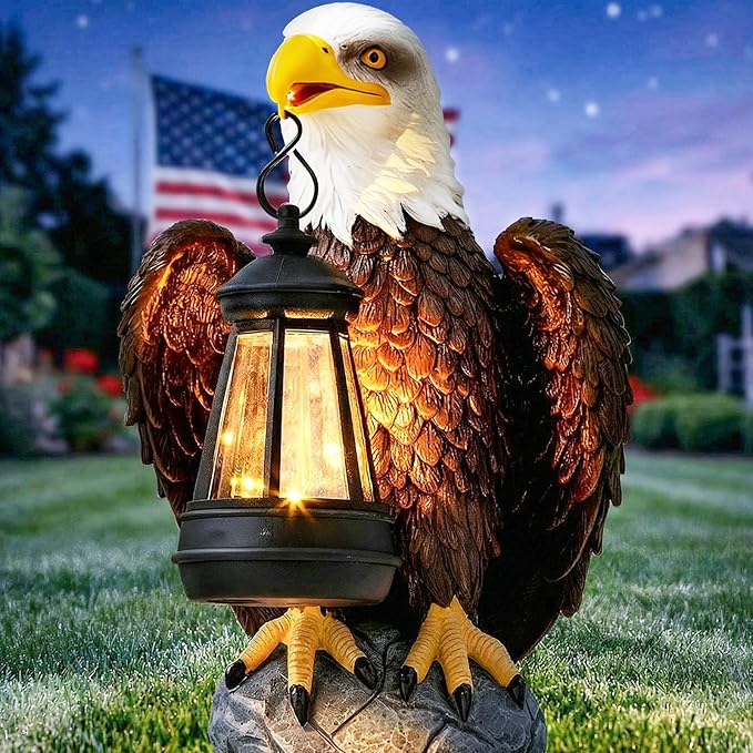 American Bald Eagle Garden Statue by YDKOJGW