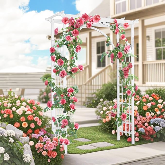 VINGLI 85in Wooden Arbor, Wedding Arch - Image 7