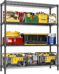 IZEUK 4-Tier Metal Garage Shelving, Heavy Duty Adjustable Storage Rack Organizer by IZEUK