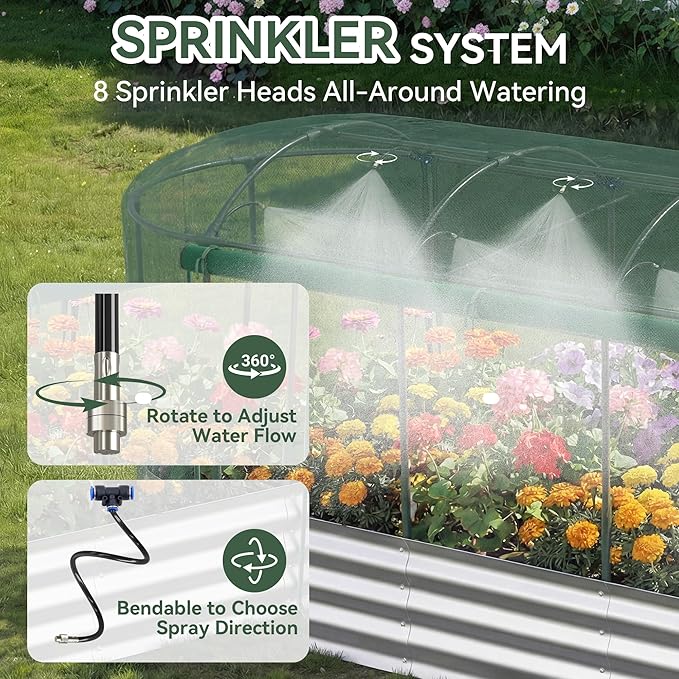 Raised Garden Bed with Self-Watering System, Oval Galvanized Raised Beds - Image 2