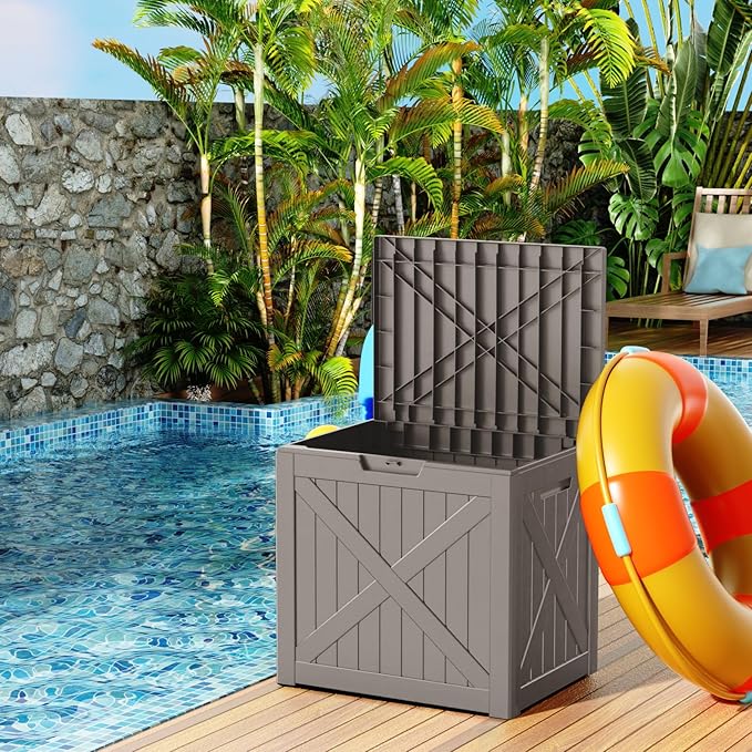 38 Gallon Outdoor Deck Box, Lockable Waterproof Outdoor Storage Boxes - Image 4