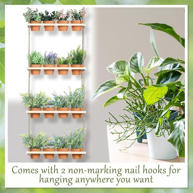 4 Tiered Window Plant Shelves Hanging Herb Planter Indoor Display - Image 7