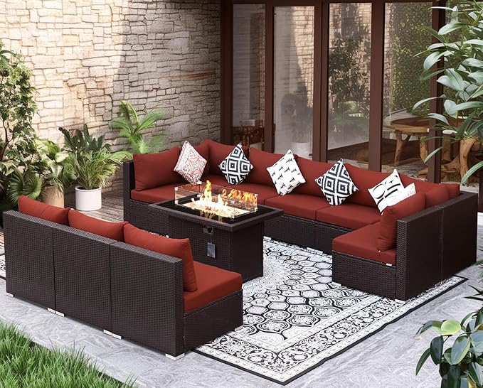 NICESOUL 11 Piece Modern Outdoor Patio Furniture Set - Image 2
