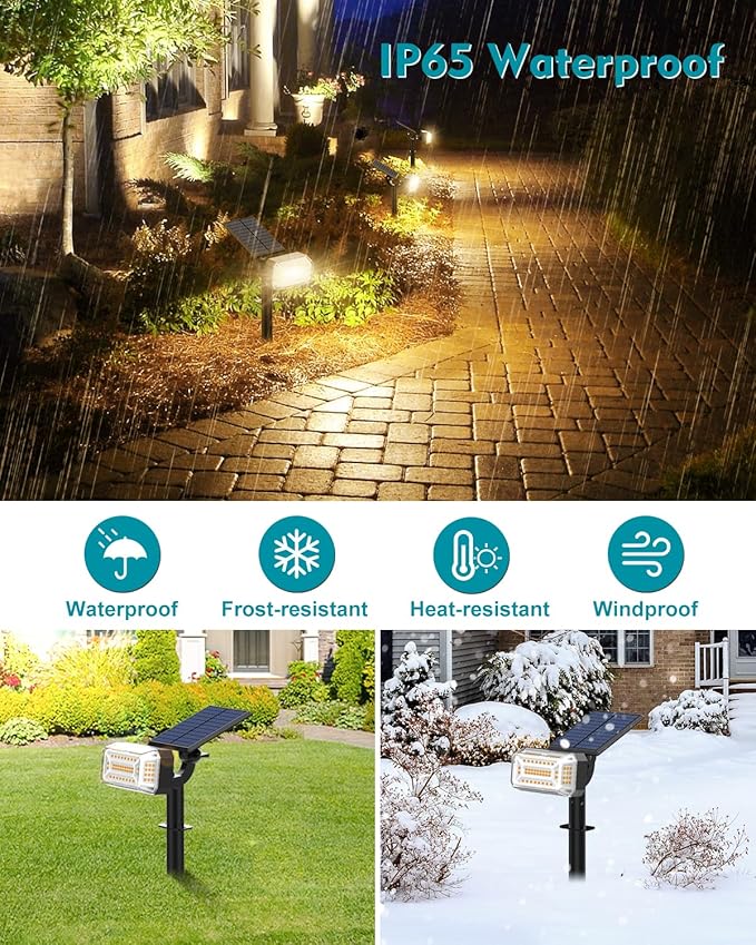 102 LEDs Solar Spot Lights Outdoor Waterproof IP65, Solar Spotlights, - Image 5