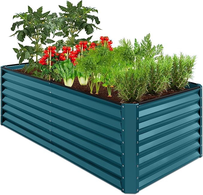 Best Choice Products 6x3x2ft Outdoor Metal Raised Garden Bed, Deep Root Box by BestChoiceProducts