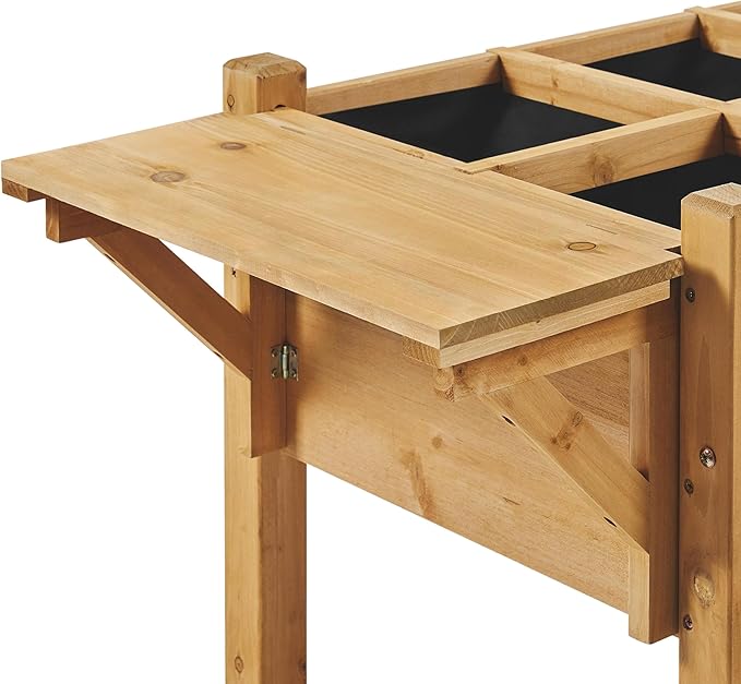 Yaheetech 49x22x32in 8 Pockets Horticulture Raised Garden Bed Elevated Wood - Image 5