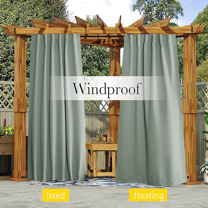 NICETOWN 2 Panels Outdoor Curtains - Image 2