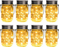 GIGALUMI Solar Mason Jar Lights, 8 Pack 30 Led String Fairy Lights Garden by GIGALUMI