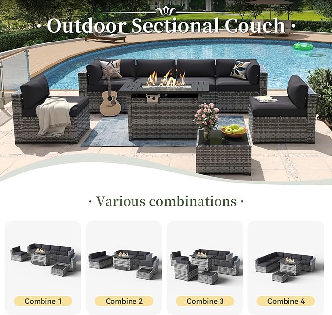 Aoxun 8 Piece Patio Furniture Set - Image 8