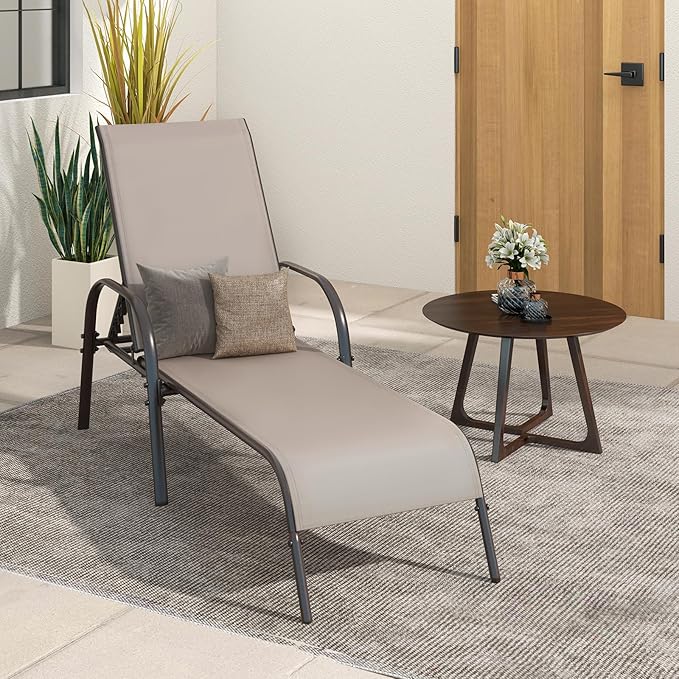 Giantex Patio Lounge Chair, Outdoor Chaise Lounge - Image 5