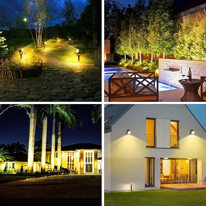 T-SUNUS Christmas Solar Landscape Spotlights Warm White 3000K Metal Lights - Image 6