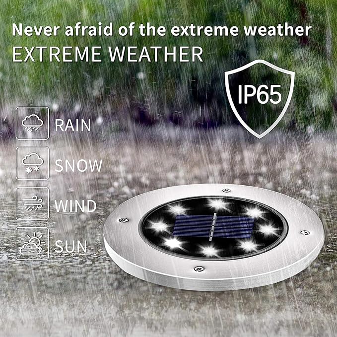 INCX 4.6 inch Solar Lights for Outside, 4 Pack Solar Light Outdoor Waterproof - Image 2
