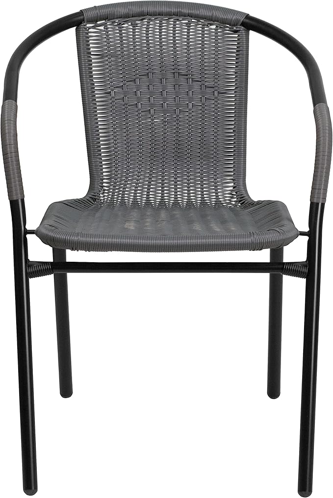 Flash Furniture Lila Modern Rattan Indoor/Outdoor Stackable Dining Chairs - Image 10